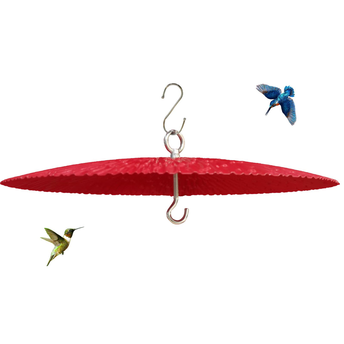 Manlikamu 13-inch bird-feeder-baffle shields seeds from rain and debris for cleaner feeding