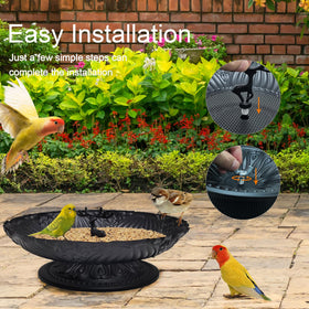 Manlikamu decorative garden feeder enhances outdoor decor and bird access.