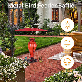 Manlikamu metal-hanging-baffle-weather-guard-cover adds elegant protection to your feeder