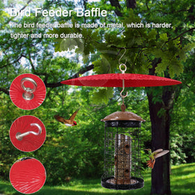 Manlikamu metal-hummingbird-feeder-rain-guard keeps seeds dry during showers