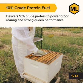 Mann Lake Bee-Pro Patties close-up highlights high-protein content for brood growth