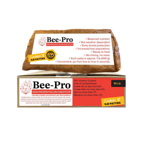 Mann Lake Bee-Pro Patties pack shot showing ready-to-feed nutrition for colonies
