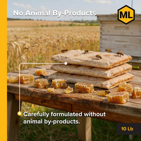 Mann Lake Bee-Pro Patties USA-made label signaling quality