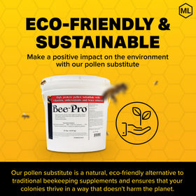 Bees on hive actively receiving FD200 pollen substitute feeding