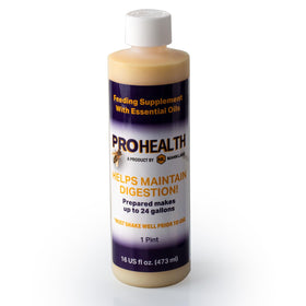 Mann Lake Pro Health bee feeding pint bottle for winter feeding — easy dosing.
