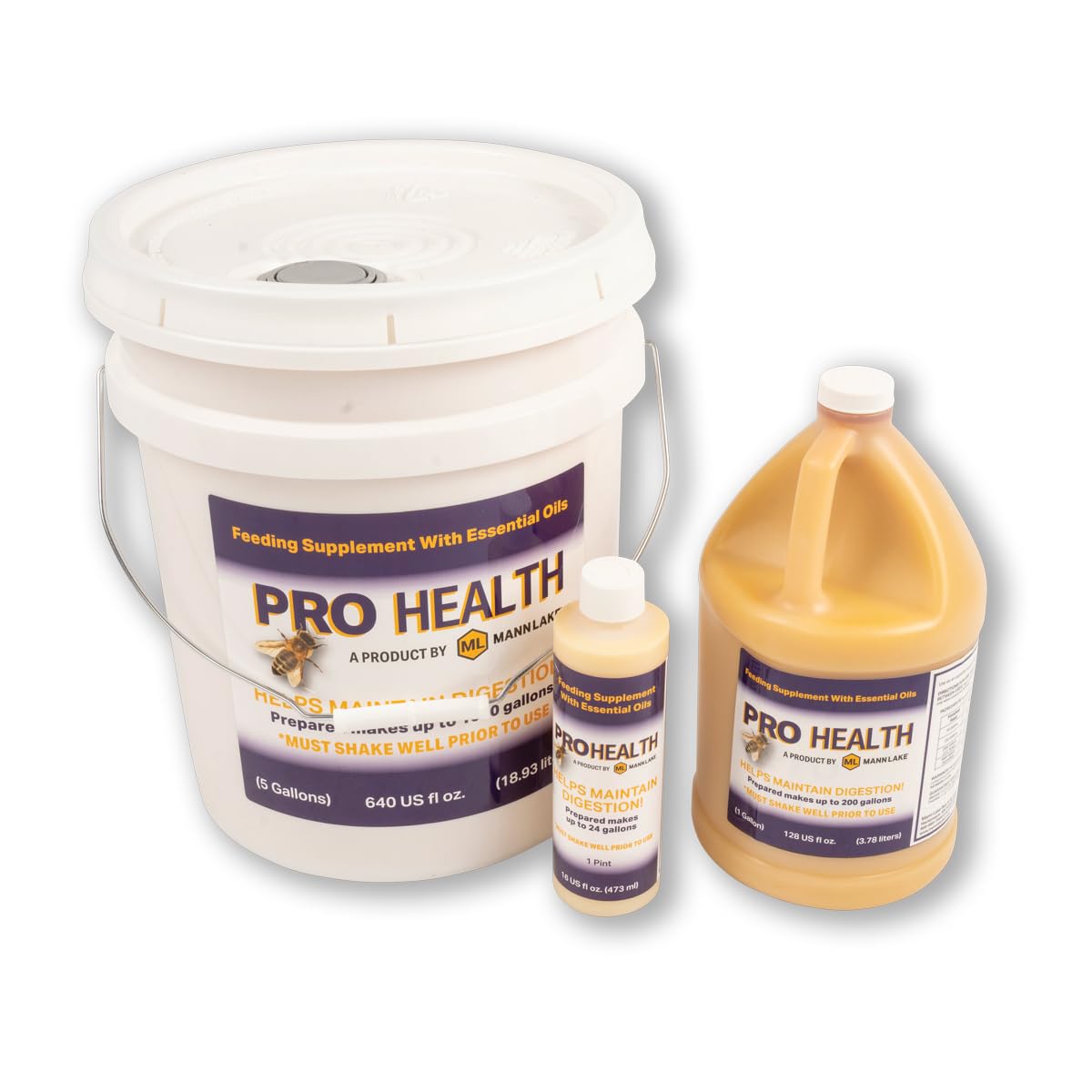 Pint pour of Mann Lake Pro Health bee feeding supplement for quick mixing.