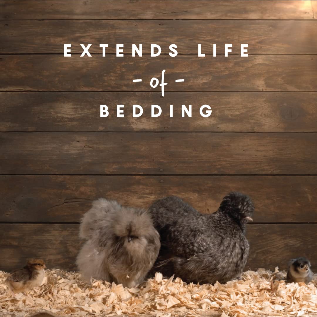 Manna Pro Coop 'N Compost extends bedding life and keeps the coop fresh