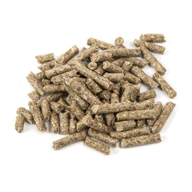 Manna Pro Positive Pellet Goat Dewormer label close-up highlighting medicated formula for worm support