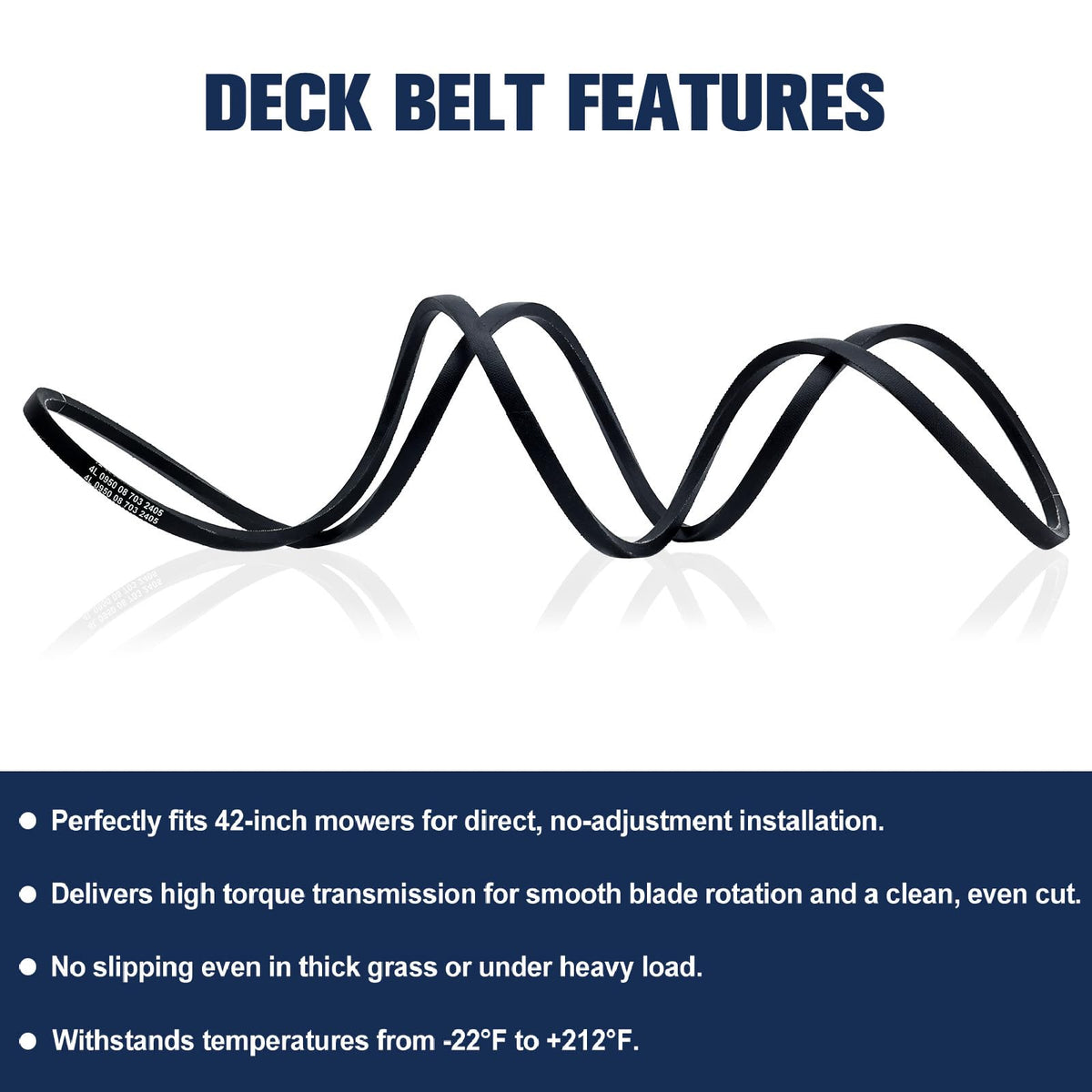 Mannial 144959 belt material emphasizes tough, flexible construction for twisting pulleys