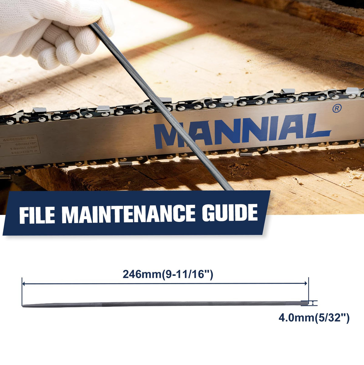 Low kickback Mannial chain design for safer, smoother cuts