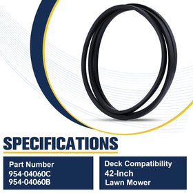 Mannial pony 42 deck belt compatible with Troy-Bilt 42 inch mowers