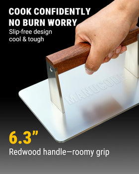 Manucode stainless steel construction shows rust-proof durability