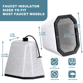 MANUMARINE faucet cover foam gasket detail enhances seal against cold drafts.