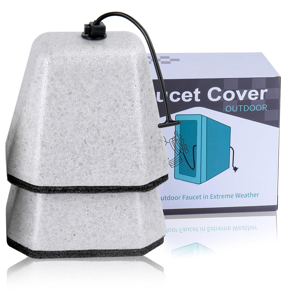 MANUMARINE outdoor faucet cover foam shell keeps faucets insulated and protected.