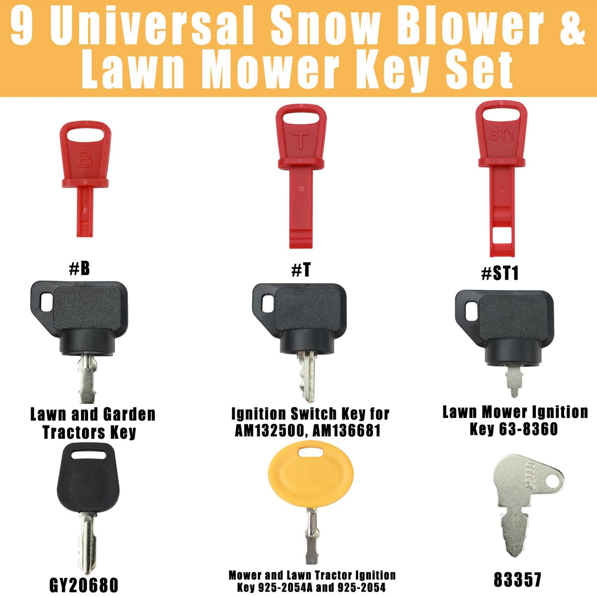 MANUTEX key set T key offers quick ignition access for compatible mowers.