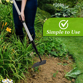 MANXRKUI Draw Hoe offers durable performance for frequent garden tasks.
