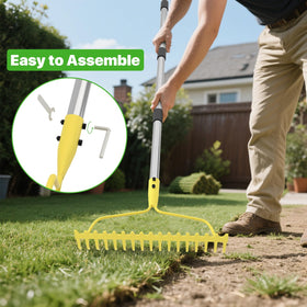MANXRKUI garden rake-soil-loosening design helps break compacted soil for easier planting