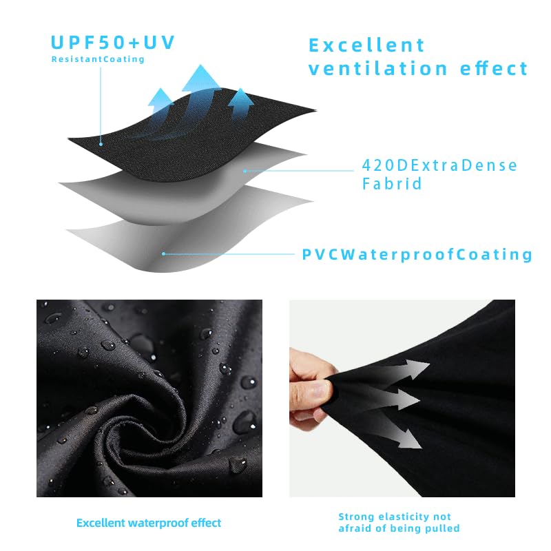 Maobutte fire pit cover waterproof coating protects against rain and moisture.
