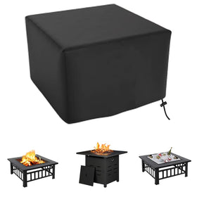 Maobutte square fire pit cover snugly fits 29-32 inch pits for protection against rain