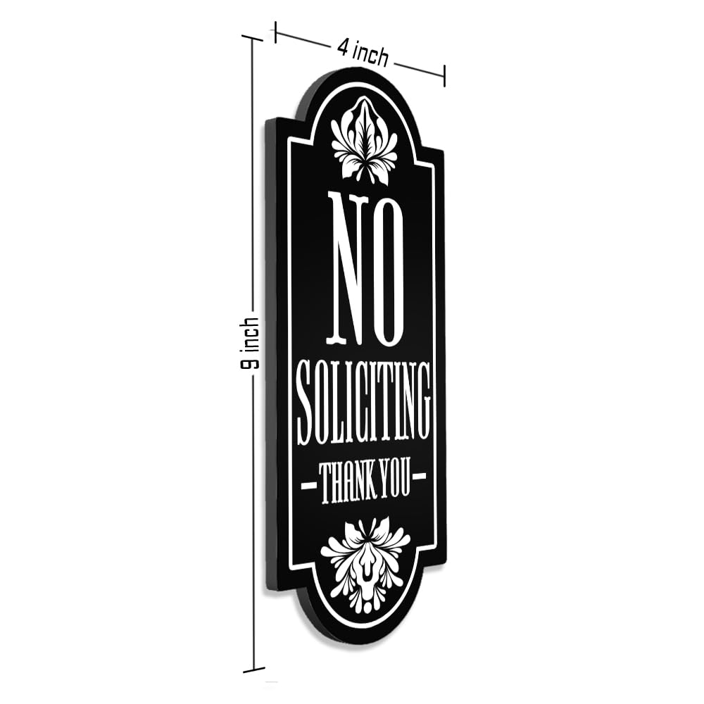 Maoerzai acrylic no soliciting sign, strong backing and simple installation