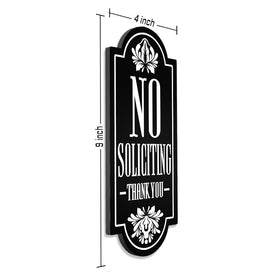 Maoerzai acrylic no soliciting sign, strong backing and simple installation