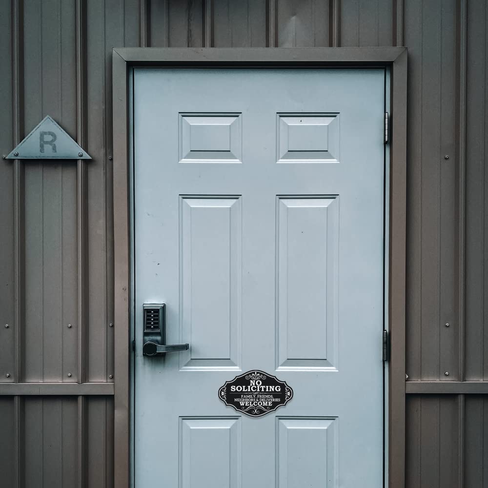 Maoerzai no soliciting sign for back door with clear message to deter solicitors
