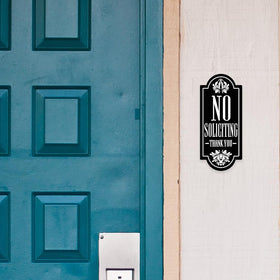 Maoerzai no soliciting sign for exterior house use, durable acrylic surface