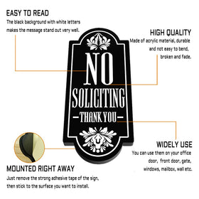 Maoerzai no soliciting sign for outdoor yard, weather-resistant and secure