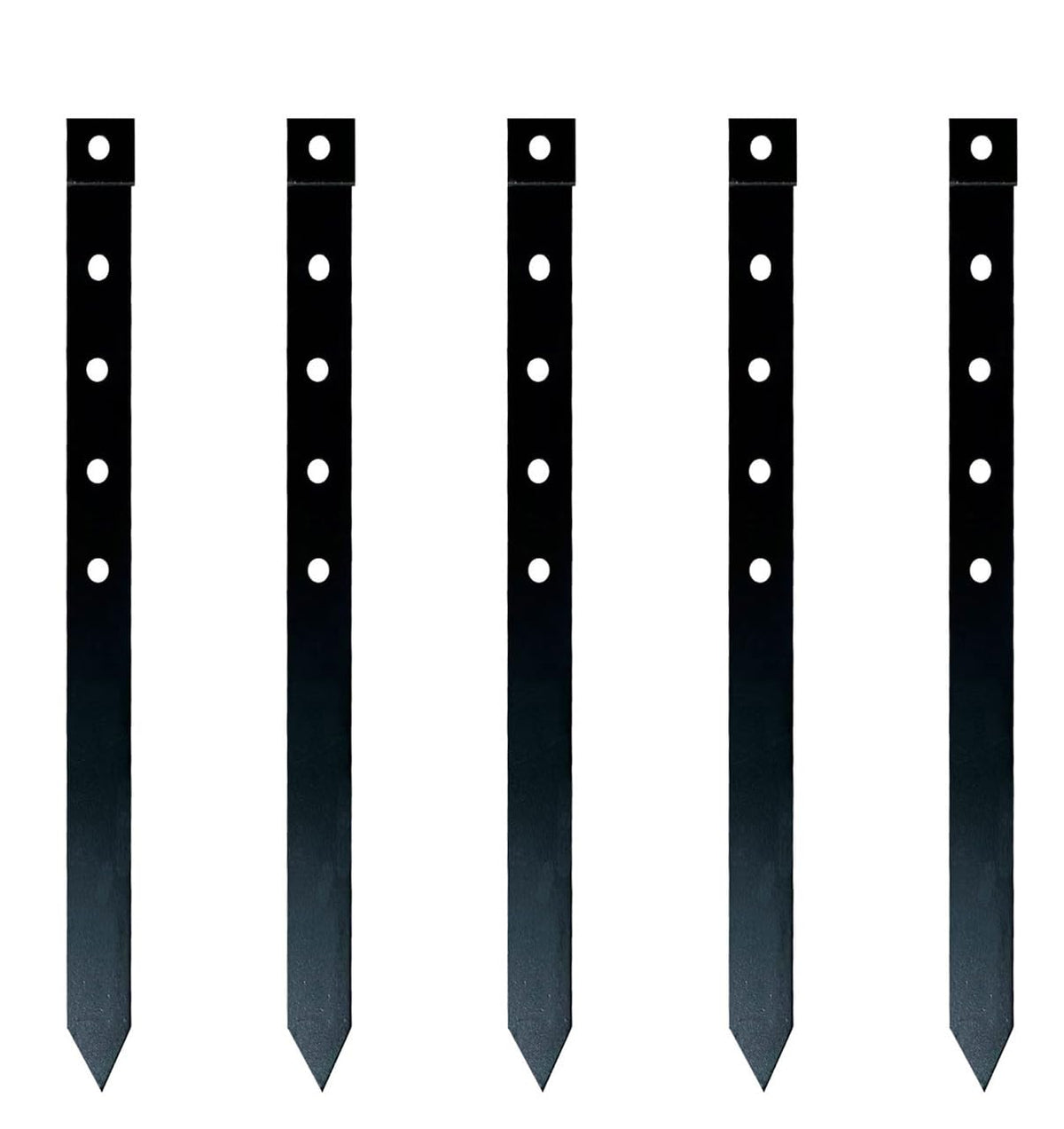 MAOMBO 24Pcs metal stakes secure landscape edging with a sturdy 10-inch build.