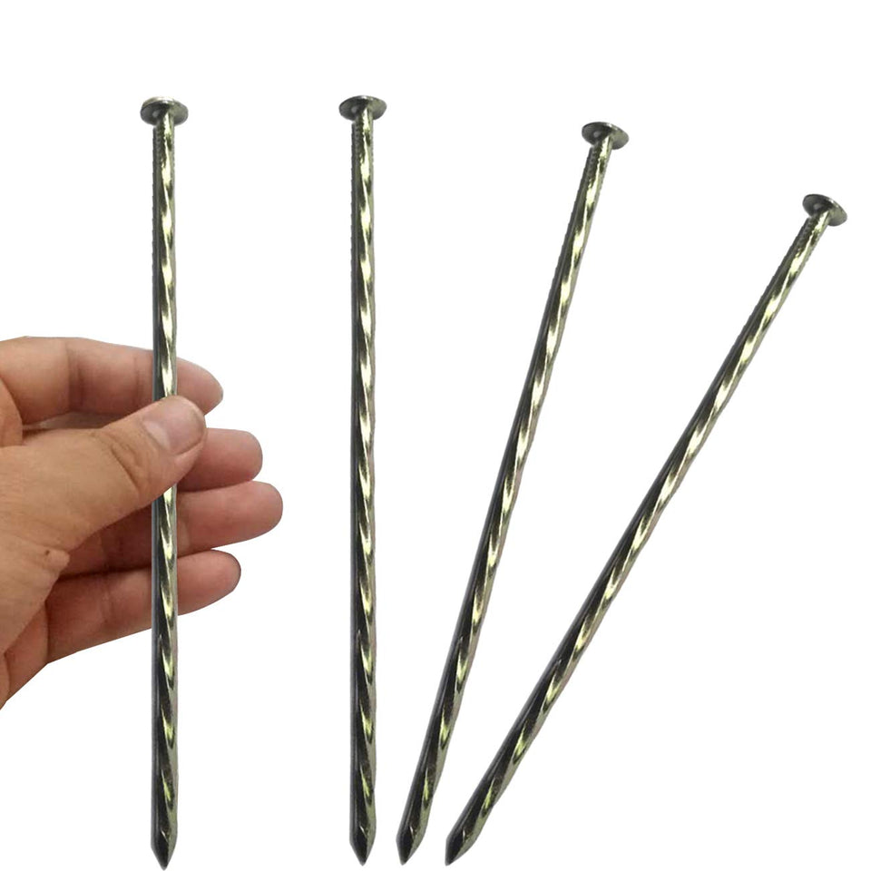 MAOMBO 8-inch galvanized spiral stake for durable garden edging