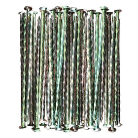 MAOMBO artificial turf stakes with a 6-inch spiral design for secure lawn installation.