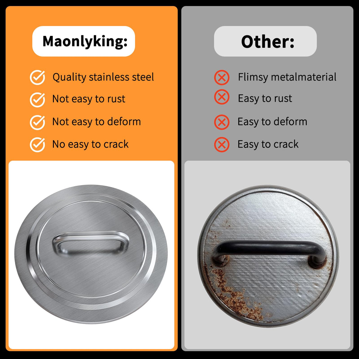 Maonlyking leaf and dust protection lid for outdoor pits