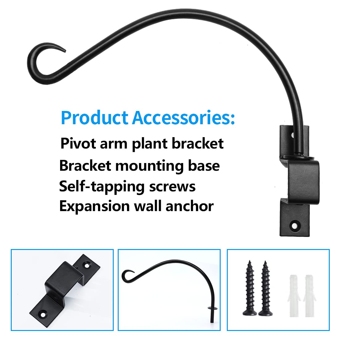 Maosen wall deck fence mount hanger ready for porch or balcony use