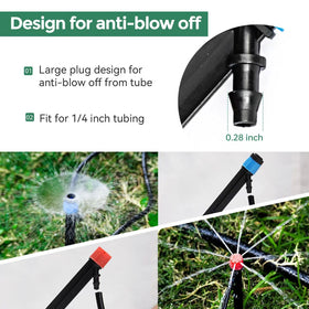 Maotong 52-pack stream emitters for even irrigation.