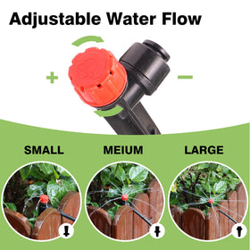 Maotong adjustable-flow emitter highlighting customizable watering for diverse beds