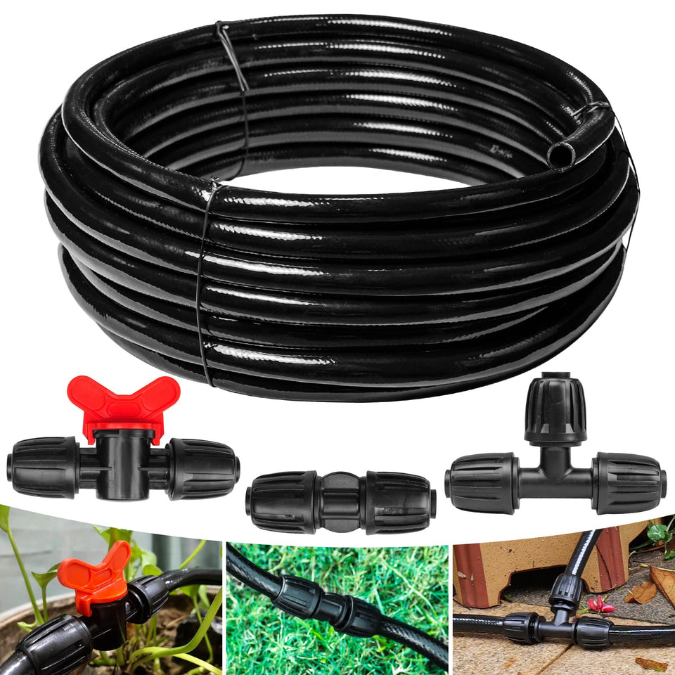Maotong main-line drip irrigation 40 ft for even garden watering.
