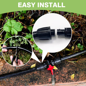 Maotong flexible drip tube for easy routing around plants.