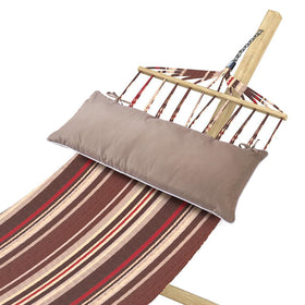 Maphissus hammock pillow on stand offers stable comfort outdoors.