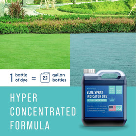 Maplefield blue spray dye works with many garden sprayers.