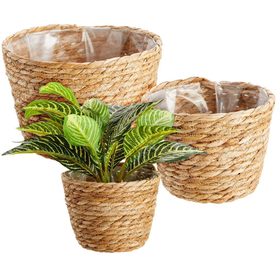 Maplefield seagrass planter set lifestyle display for cozy interiors