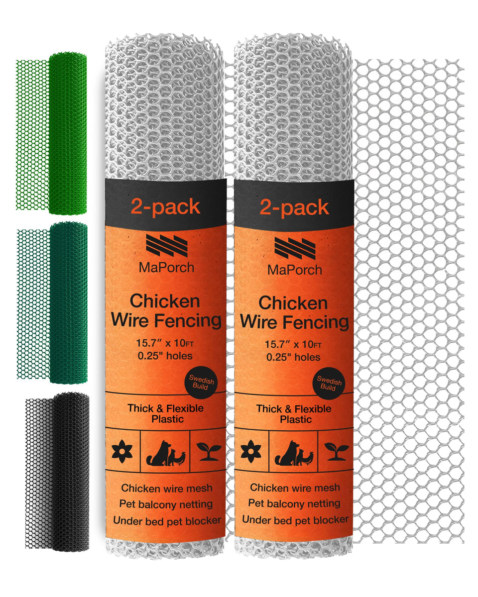 MAPORCH chicken wire 2-pack, durable pet barrier for patios and gardens