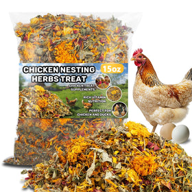 MaQIHAN 15oz chicken nesting herbs package in coop for daily supplementation.