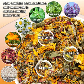 MAQIHAN 30oz nesting herbs for the dust bath area provide a pleasant aroma.