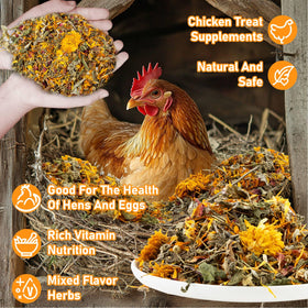 MAQIHAN 30oz nesting herbs on roosting bars create a calmer roosting feel.