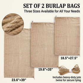 MAQIHAN burlap sack rope included enables quick setup for storage or races.