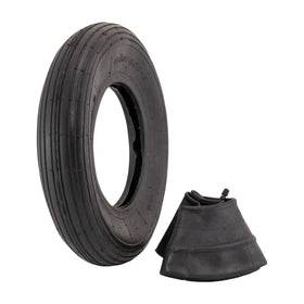 Marathon 4.80/4.00-8 ribbed tire front view supports light outdoor chores.