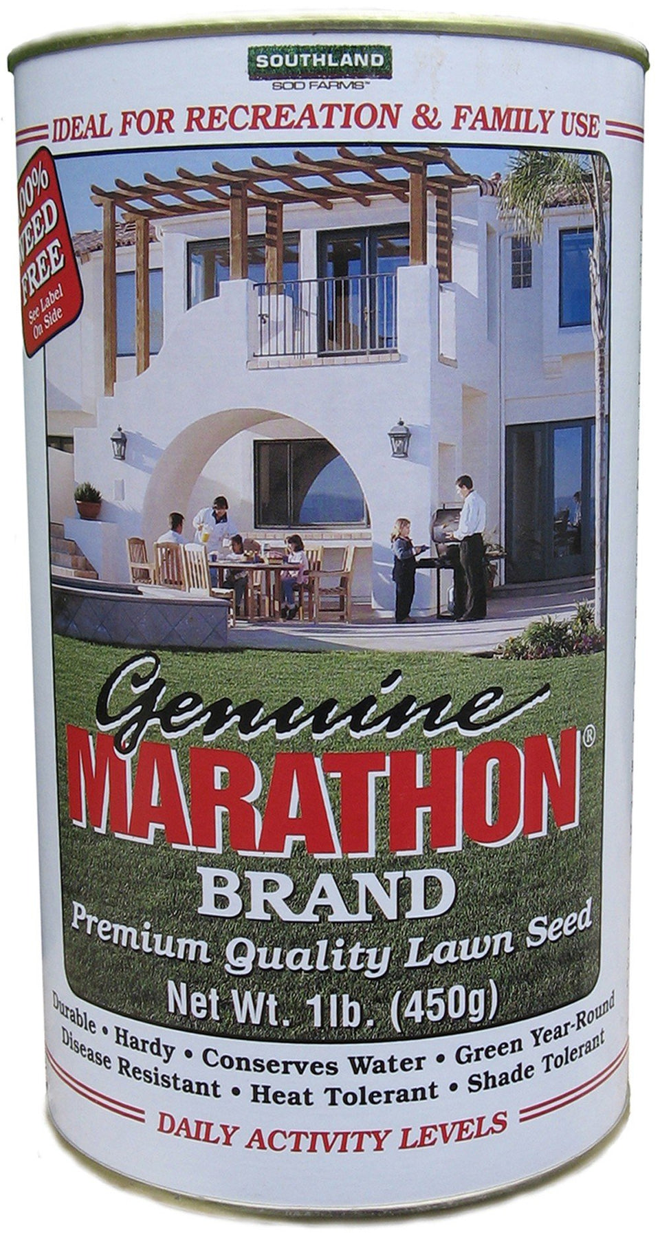 Marathon Grass Seed Can 1 lb for easy tall fescue lawn establishment