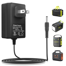 MARBERO 19V adapter front view shows compact travel-friendly design for on-the-go charging.