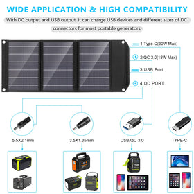 MARBERO 30W compact folded size fits a 14 inch laptop bag