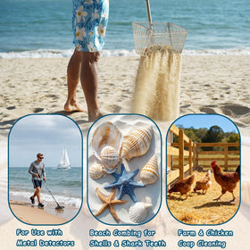 MarchingGreen ergonomic adjustable handle shown for comfortable beach use.